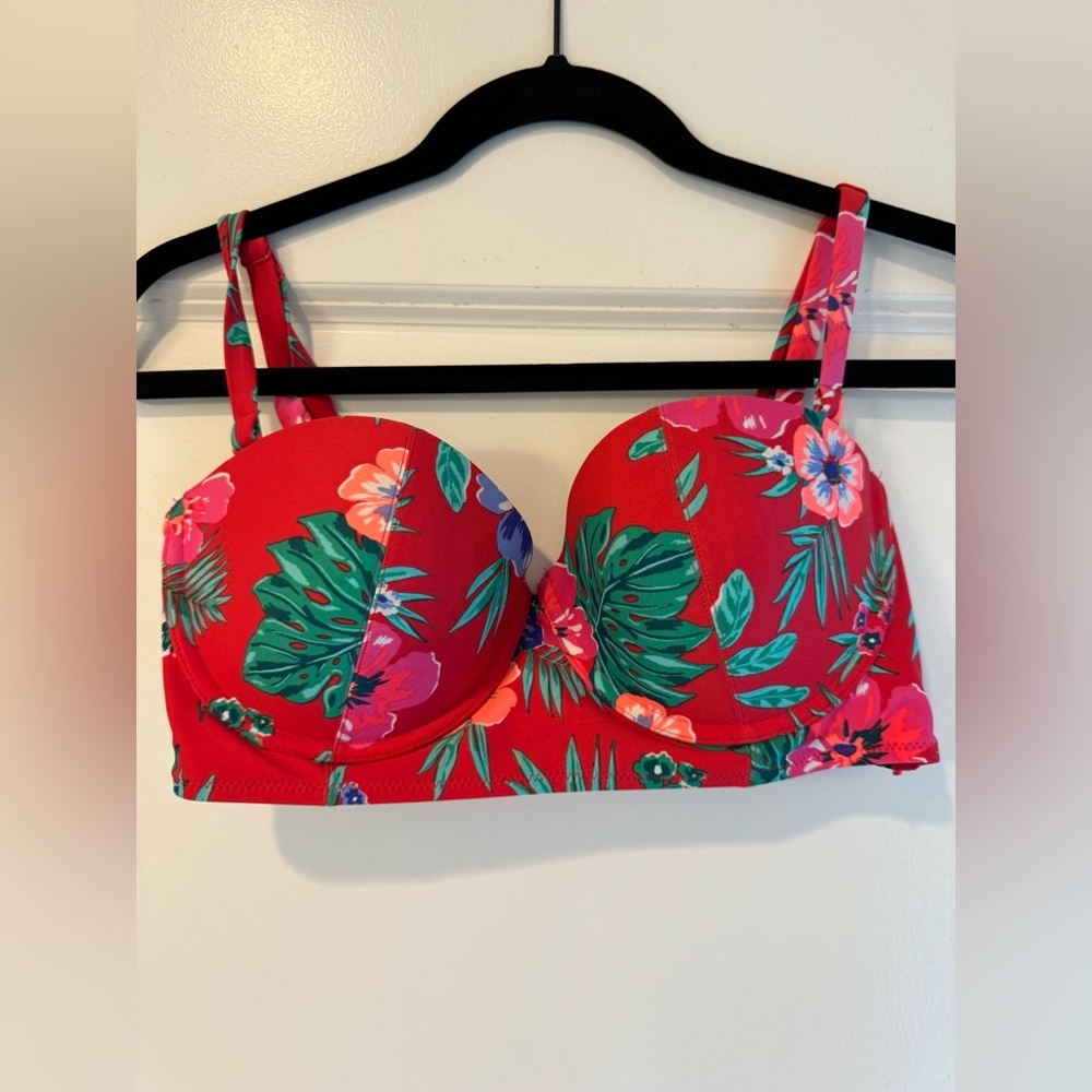 Old Navy Floral Cup Bustier Bikini Top